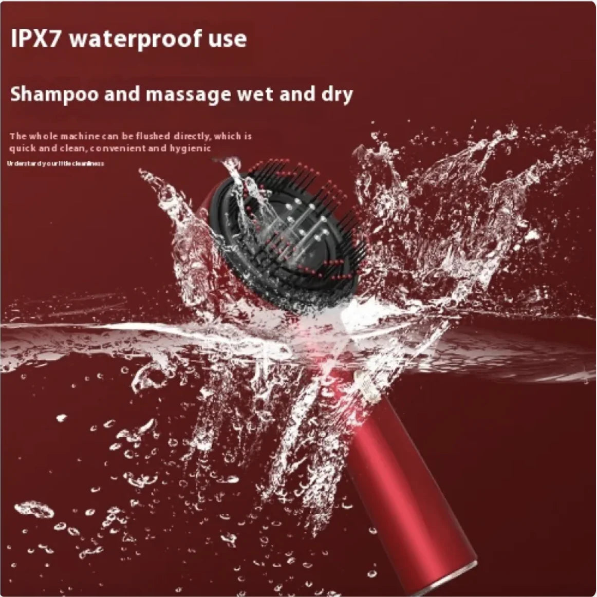 Red Light Haircare Comb β Anti-Slip, Multi-Function, Red-Light Therapy