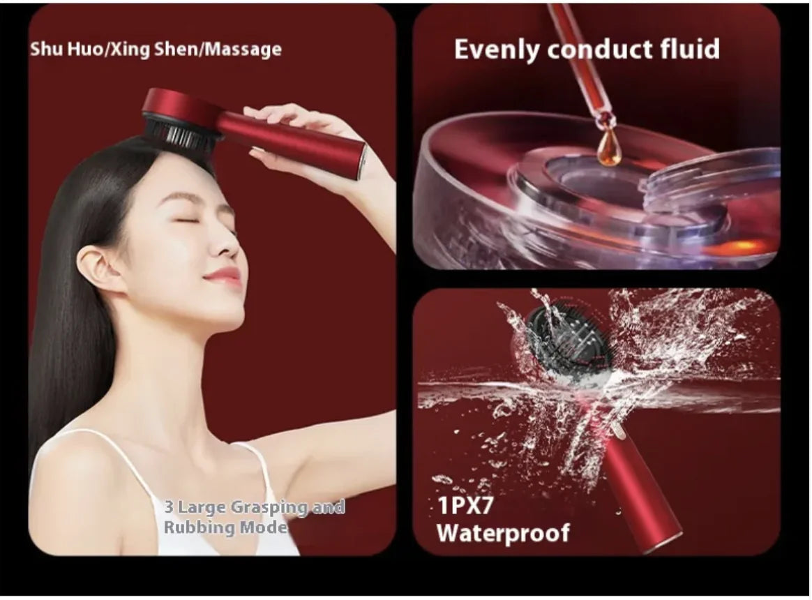 Red Light Haircare Comb β Anti-Slip, Multi-Function, Red-Light Therapy